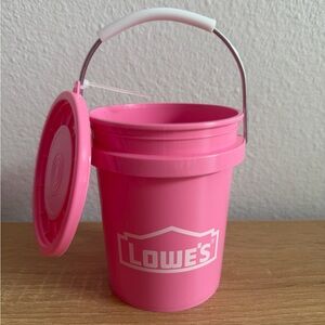 PINK Lowe's Mini Bucket 0.4-quart with Lid NEW SHIPS TODAY PINK